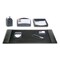 Dacasso Black Crocodile Embossed Leather 7-Piece Desk Set DF-2204 - alternate 1